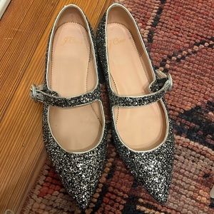 Glittered Mary Janes